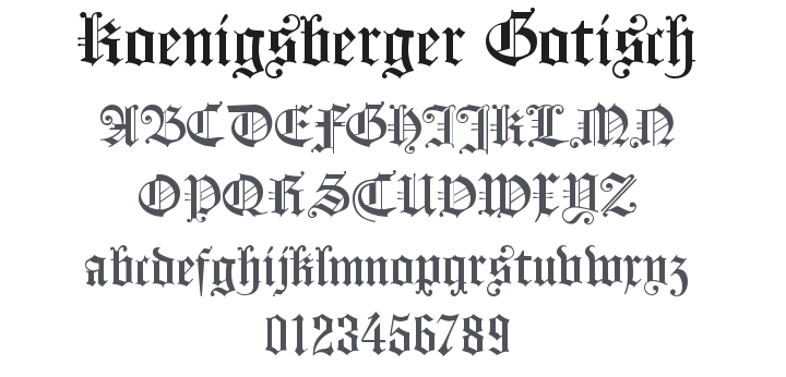 Koenigsberger Gotisch Font