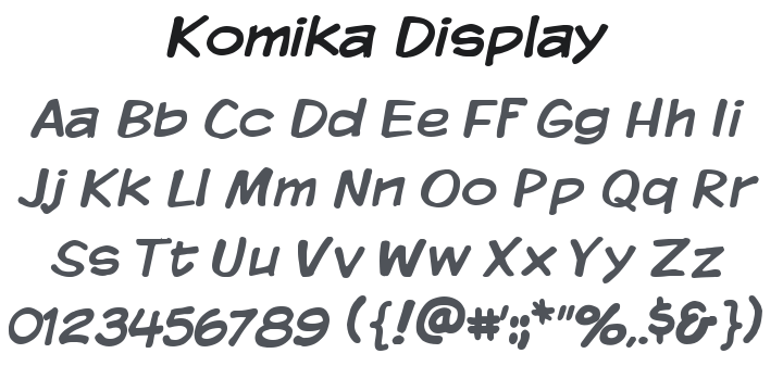 Komika Display Font Family