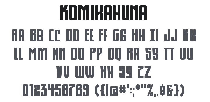 Komikahuna Font