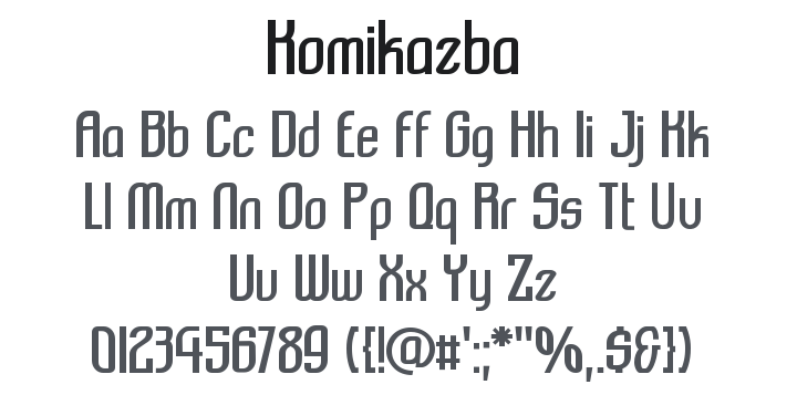 Komikazba Font