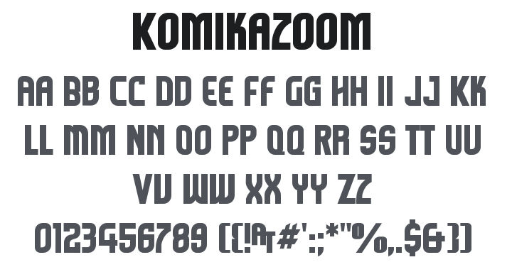 Komikazoom Font