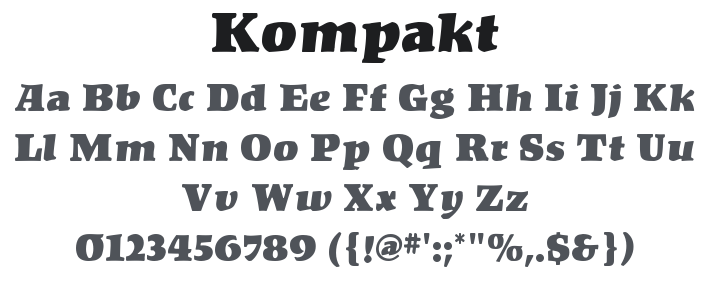 Kompakt Font