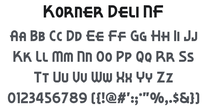 Korner Deli NF Font