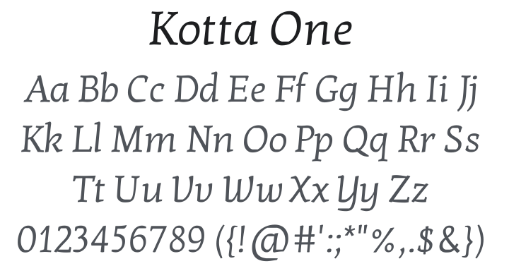 Kotta One Font