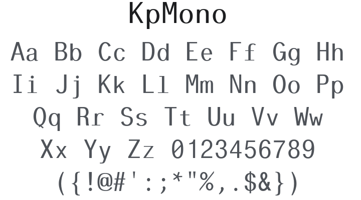 KpMono Font Family