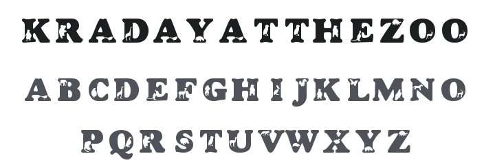 KR A Day At The Zoo Font