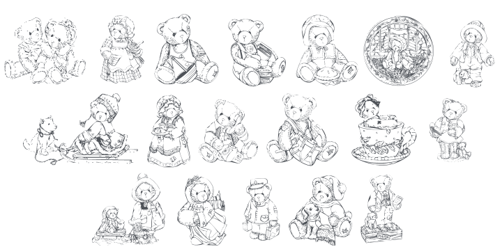 KR Adorable Teddies Font