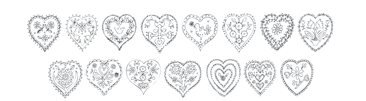 KR All Heart Font