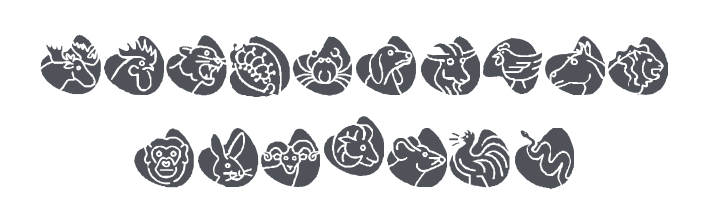 KR Animal Dings Font