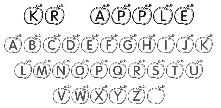KR Apple Font