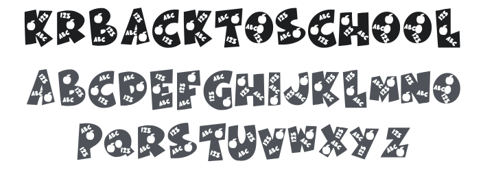KR Back To School Font