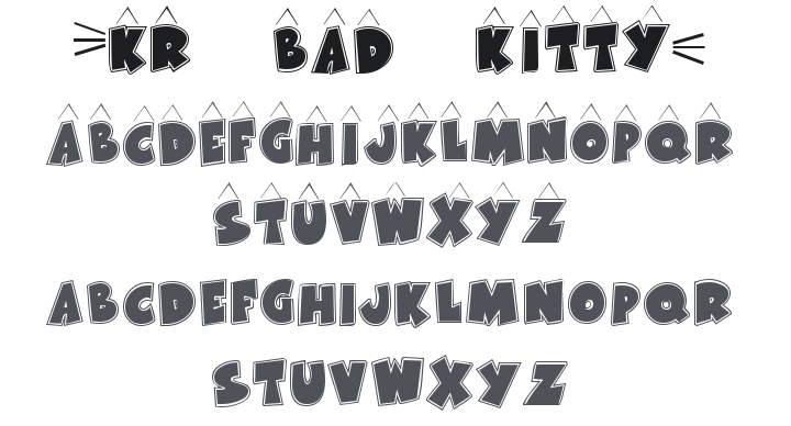KR Bad Kitty Font