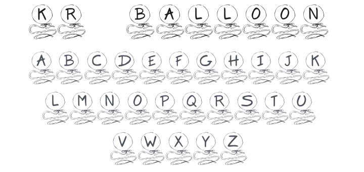 KR Balloon Font