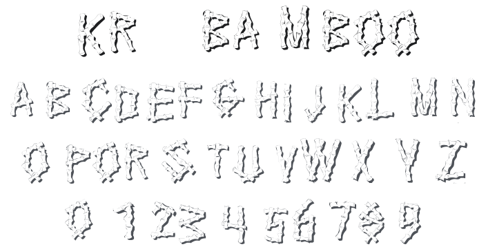 KR Bamboo Font