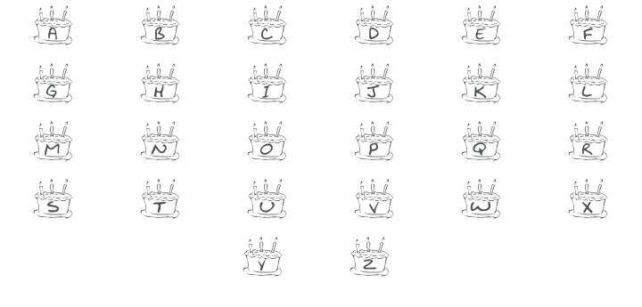 KR Birthday Cake Font