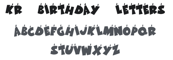 KR Birthday Letters Font