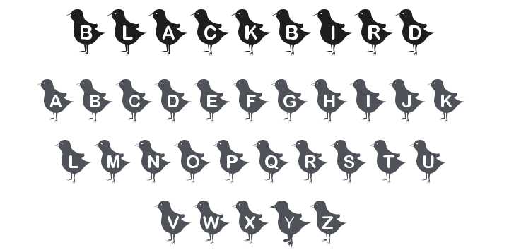 KR Blackbird Font