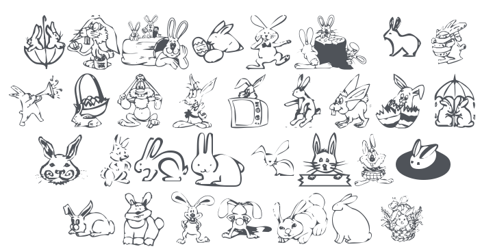 KR Bunny Dings Font