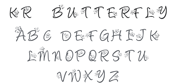 KR Butterfly Font