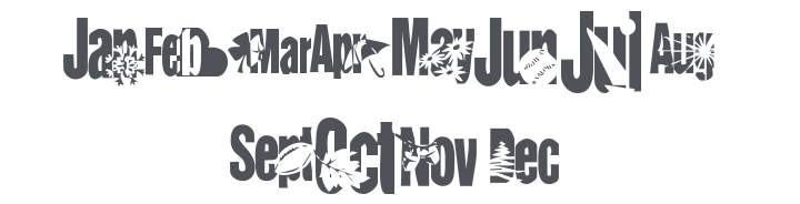 KR Calendar Font