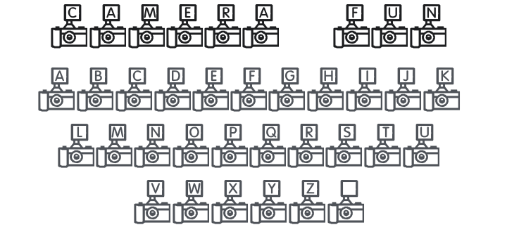 KR Camera Fun Font