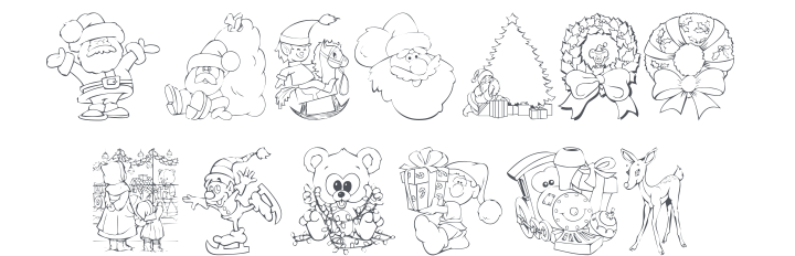 KR Christmas Color Me Font