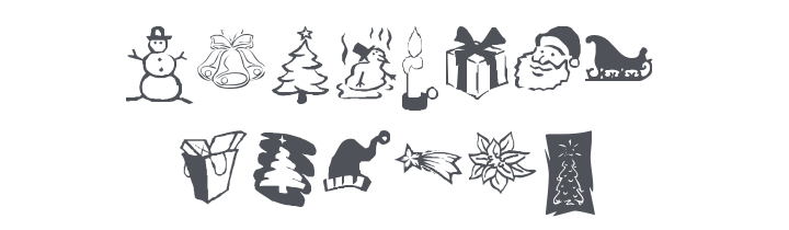 KR Christmas Dings Three Font