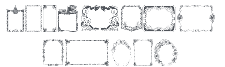 KR Christmas Frames Font