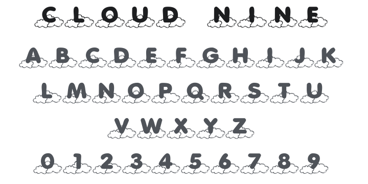 KR Cloud Nine Font