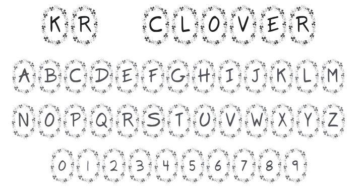 KR Clover Font