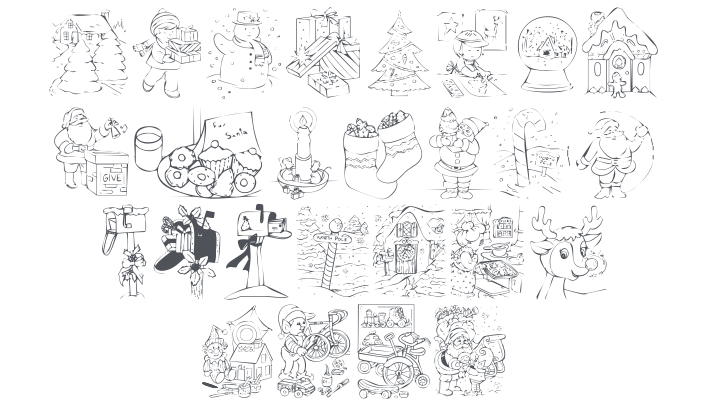 KR Color Me Christmas 2002 Font