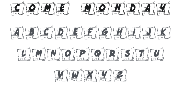 KR Come Monday Font