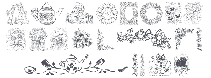 KR Country Flowers Font