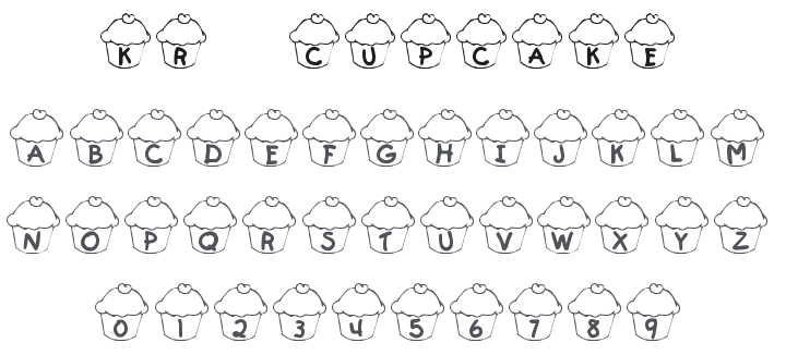 KR Cupcake Font