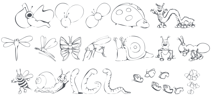 KR Cute As A Bug Font