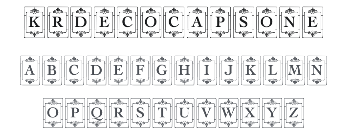 KR Deco Caps One Font