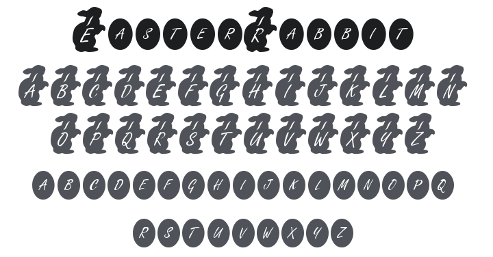 KR Easter Rabbit Font