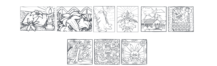 KR Easter Squares Font