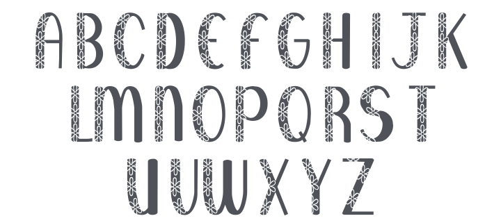 KR Filled With Flowers Font