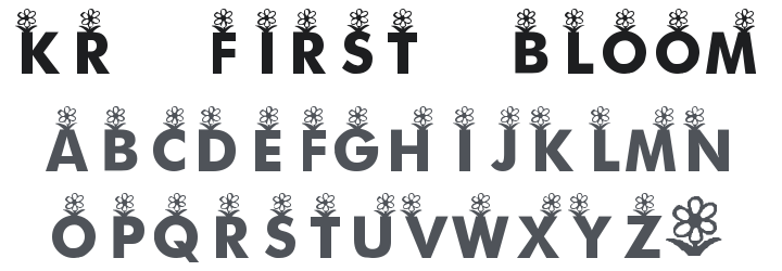 KR First Bloom Font