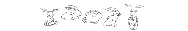 KR Five Bunnies Font