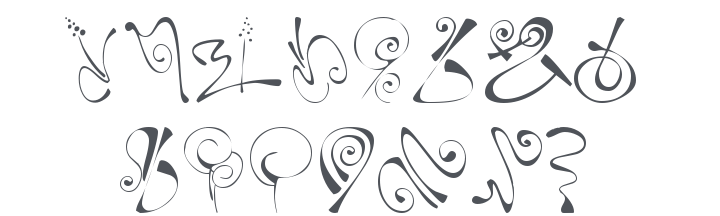 KR Fleur Flair 6 Font
