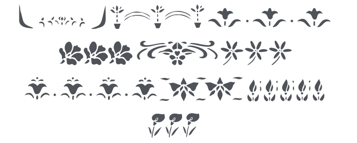 KR Fleur Flair Lines 2 Font