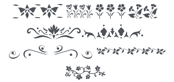 KR Fleur Flair Lines 3 Font