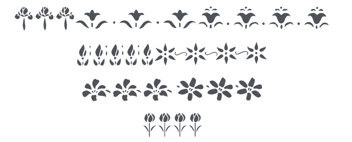 KR Fleur Flair Lines Font