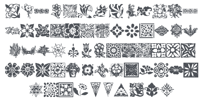 KR Fleurish Floral Font