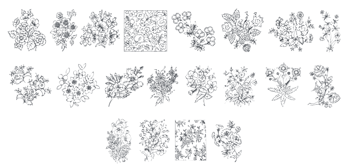 KR Floral Color Me Font
