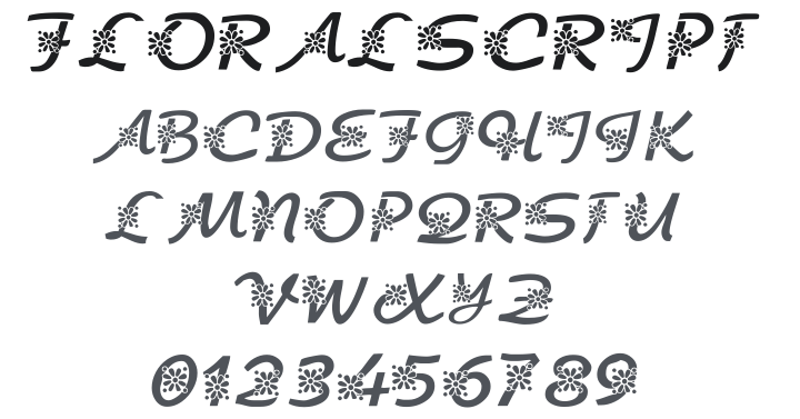 KR Floral Script Font