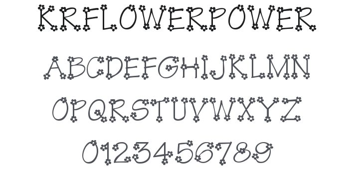 KR Flower Power Font