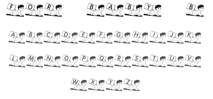 KR For Baby B Font
